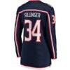 Cole Sillinger Columbus Blue Jackets Fashion7 Women's Home Breakaway Player Jersey - Navy - Detail View