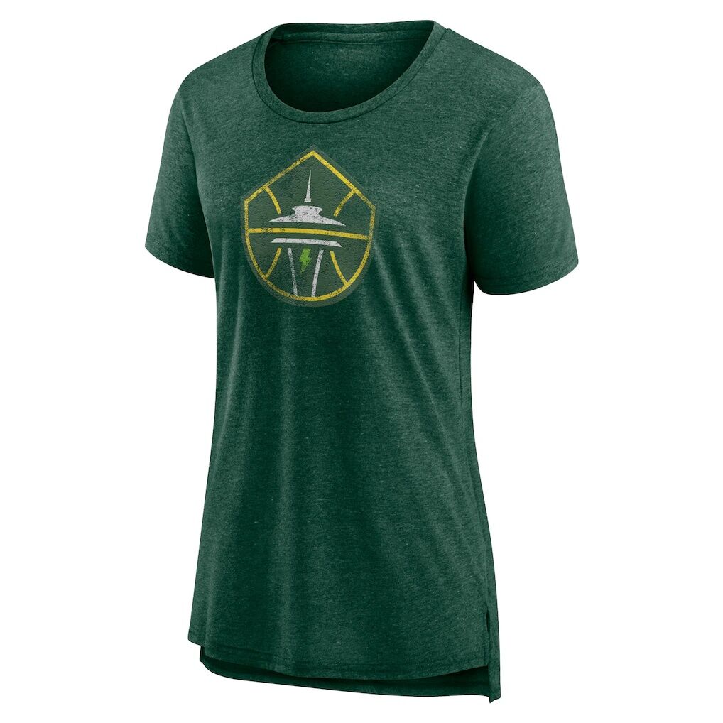 Seattle Storm Women's Distressed Team Logo Tri-Blend T-Shirt - Heather Green