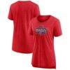 Washington Mystics Women's Distressed Team Logo Tri-Blend T-Shirt - - Front View