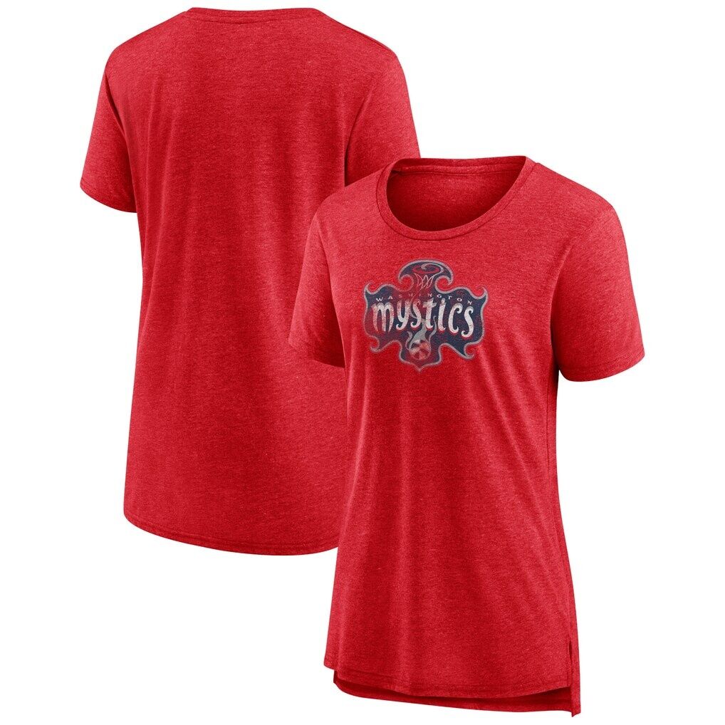Washington Mystics Women's Distressed Team Logo Tri-Blend T-Shirt - Heather Red
