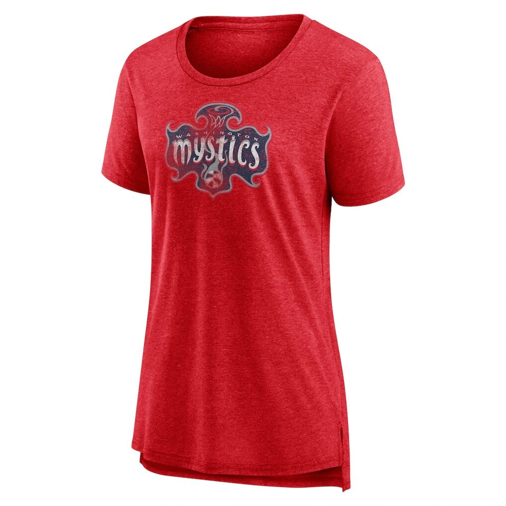 Washington Mystics Women's Distressed Team Logo Tri-Blend T-Shirt - Heather Red