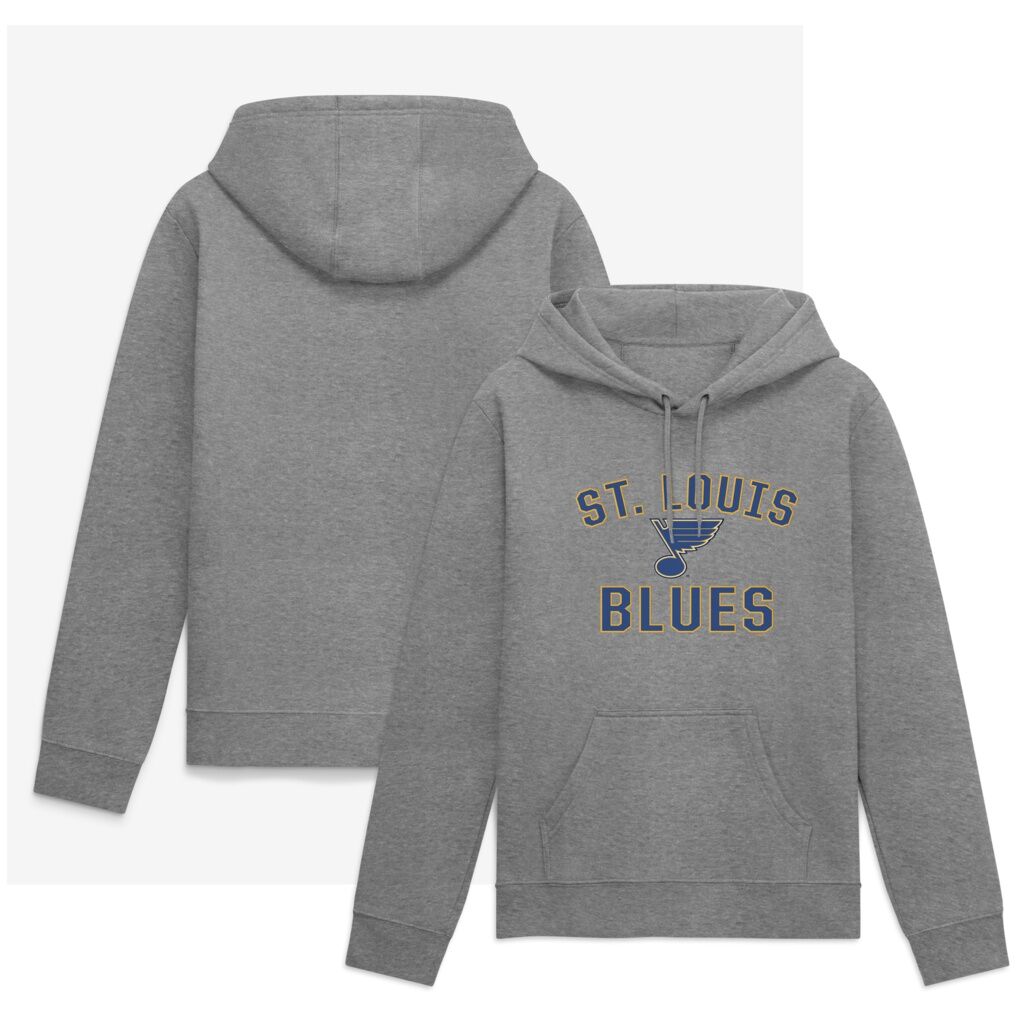 St. Louis Blues Fashion7 Victory Arch Pullover Hoodie - Heather Gray