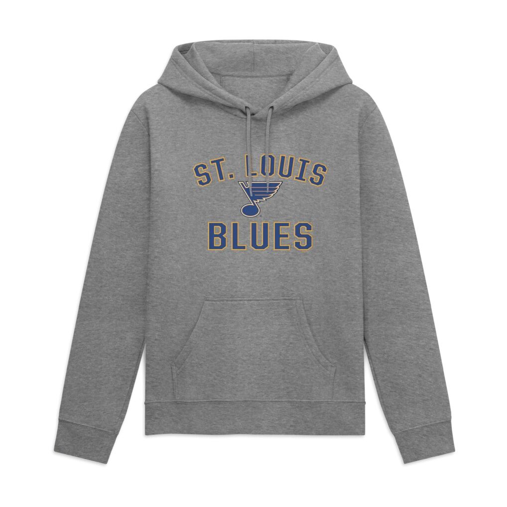 St. Louis Blues Fashion7 Victory Arch Pullover Hoodie - Heather Gray