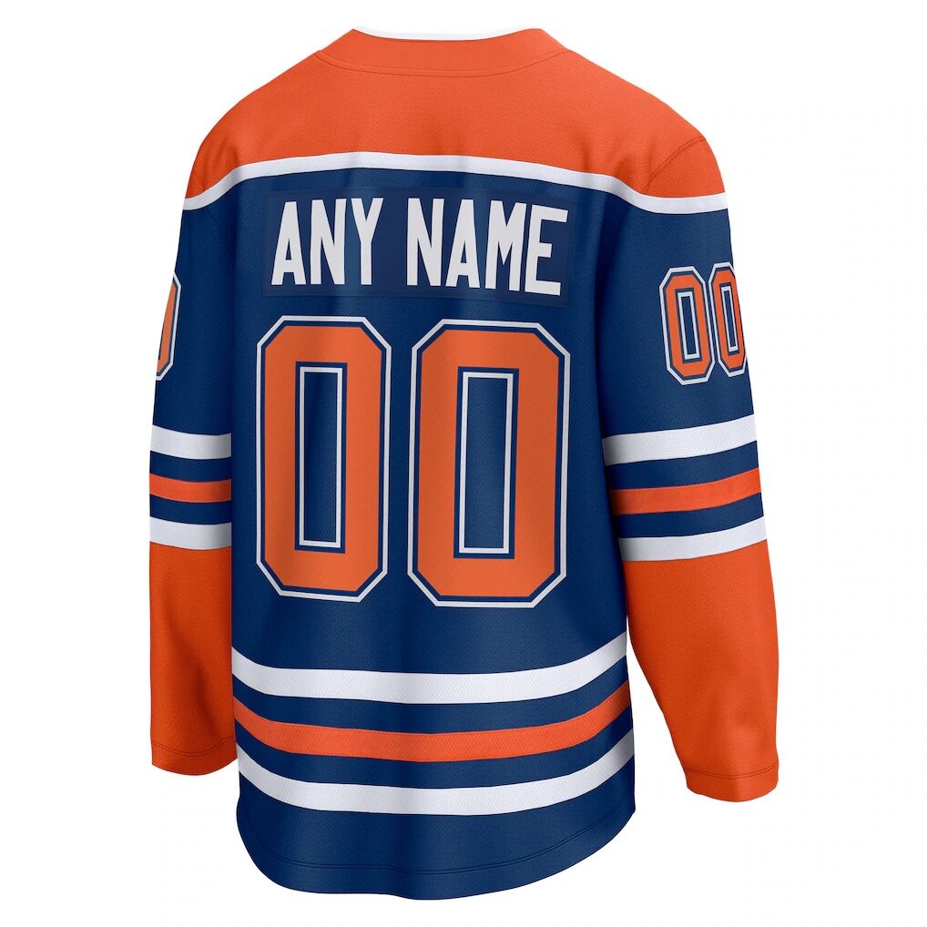 Edmonton Oilers Fashion7 Home Breakaway Custom Jersey - Royal