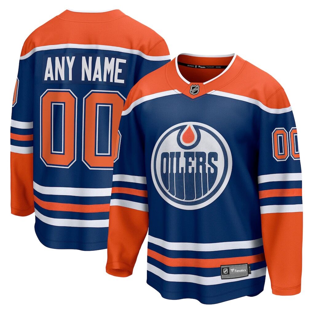 Edmonton Oilers Fashion7 Home Breakaway Custom Jersey - Royal