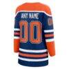 Edmonton Oilers Fashion7 Women's Home Breakaway Custom Jersey - - Detail View