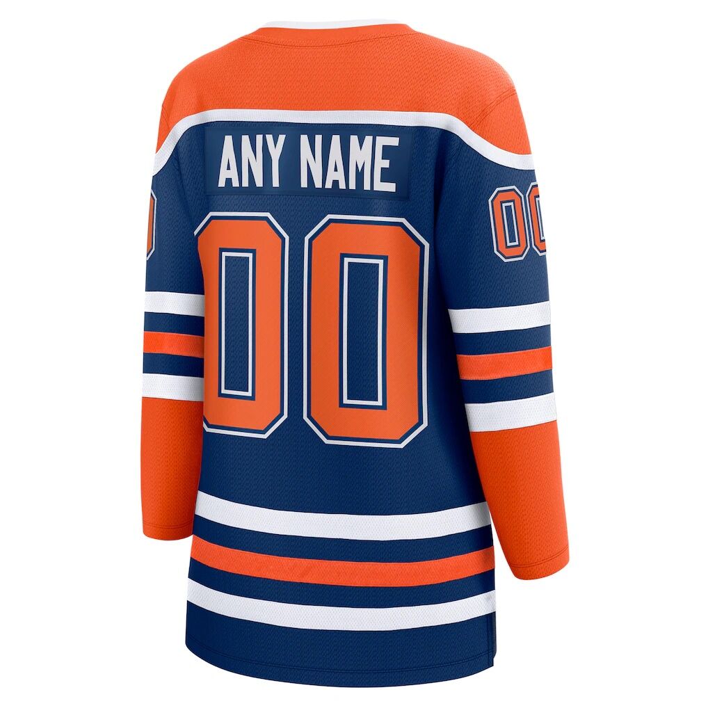 Edmonton Oilers Fashion7 Women's Home Breakaway Custom Jersey - Royal