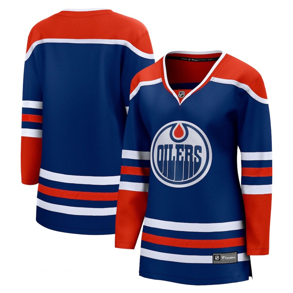 Edmonton Oilers Fashion7 Women's Home Breakaway Blank Jersey - Royal