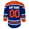 Edmonton Oilers Youth Home Replica Custom Jersey - - Detail View