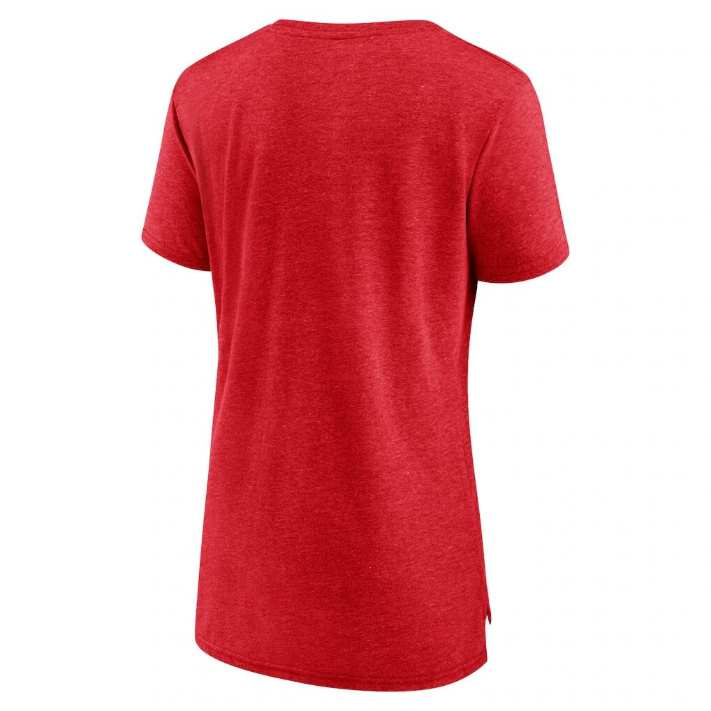 New York Red Bulls Women's Distressed Vintage Primary Tri-Blend T-Shirt - Heather Red