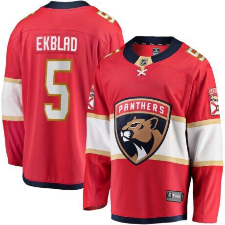 Aaron Ekblad Florida Panthers Fashion7 Home Team Breakaway Player Jersey - Red - Front View