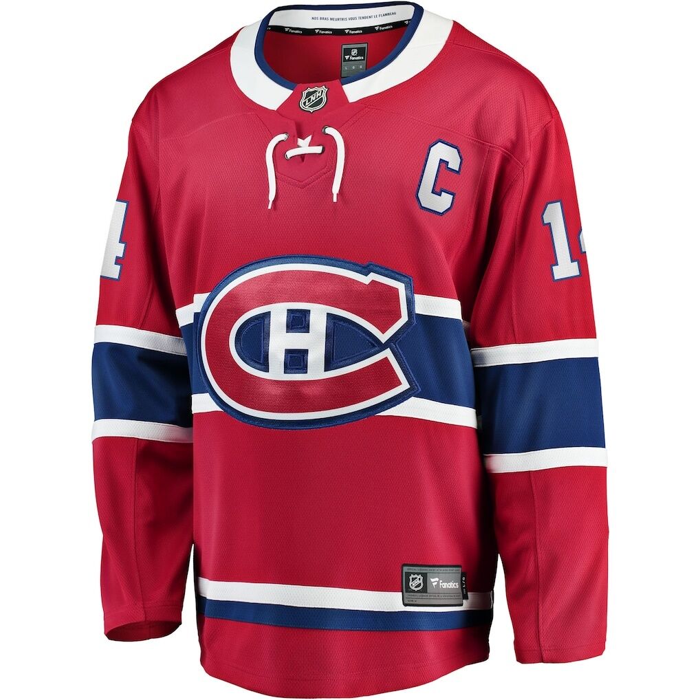 Nick Suzuki Montreal Canadiens Fashion7 Home Captain Patch Breakaway Player Jersey