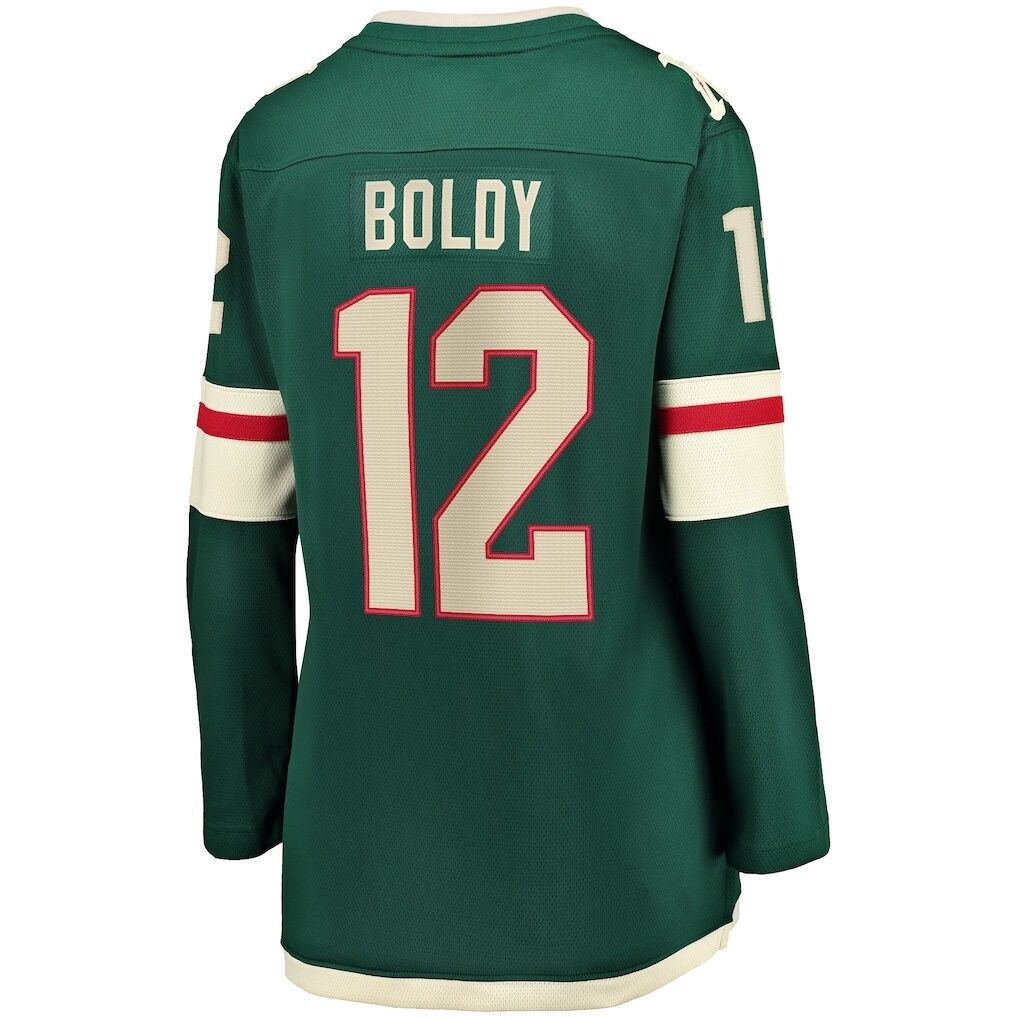 Matthew Boldy Minnesota Wild Fashion7 Women's Home Breakaway Player Jersey