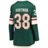 Ryan Hartman Minnesota Wild Fashion7 Women's Home Breakaway Player Jersey - Green - Detail View