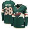 Ryan Hartman Minnesota Wild Fashion7 Women's Home Breakaway Player Jersey - Green - Front View