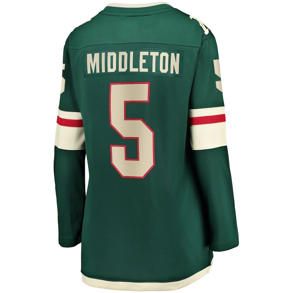 Jake Middleton Minnesota Wild Fashion7 Women's Home Breakaway Player Jersey