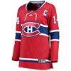 Nick Suzuki Montreal Canadiens Fashion7 Women's Home Captain Patch Breakaway Player Jersey - Red - Side View
