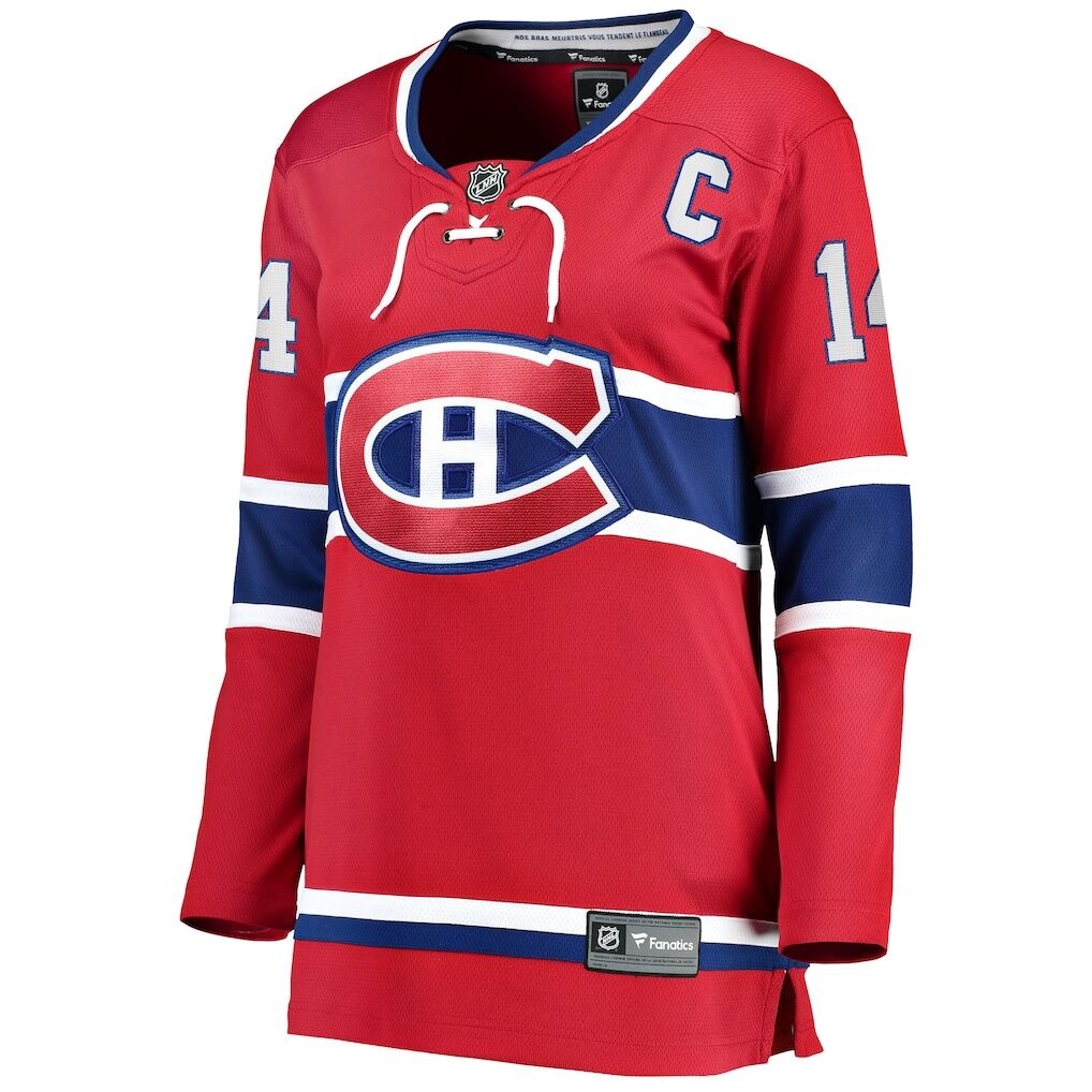 Nick Suzuki Montreal Canadiens Fashion7 Women's Home Captain Patch Breakaway Player Jersey
