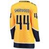 Kiefer Sherwood Nashville Predators Fashion7 Women's Home Breakaway Player Jersey - Gold - Detail View