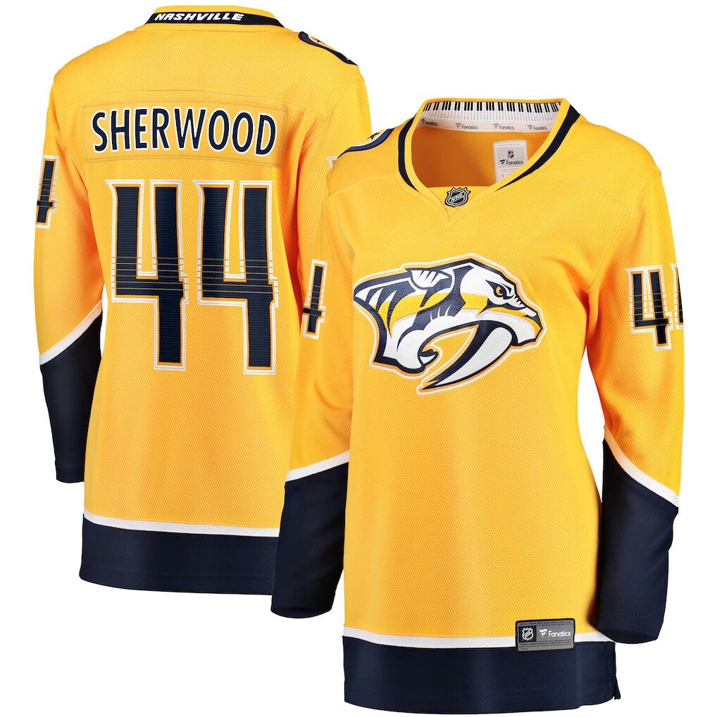 Kiefer Sherwood Nashville Predators Fashion7 Women's Home Breakaway Player Jersey