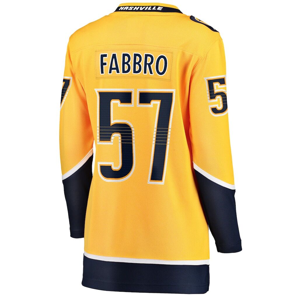 Dante Fabbro Nashville Predators Fashion7 Women's Home Breakaway Player Jersey