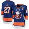 Anders Lee New York Islanders Fashion7 Women's Home Captain Patch Breakaway Player Jersey - - Front View