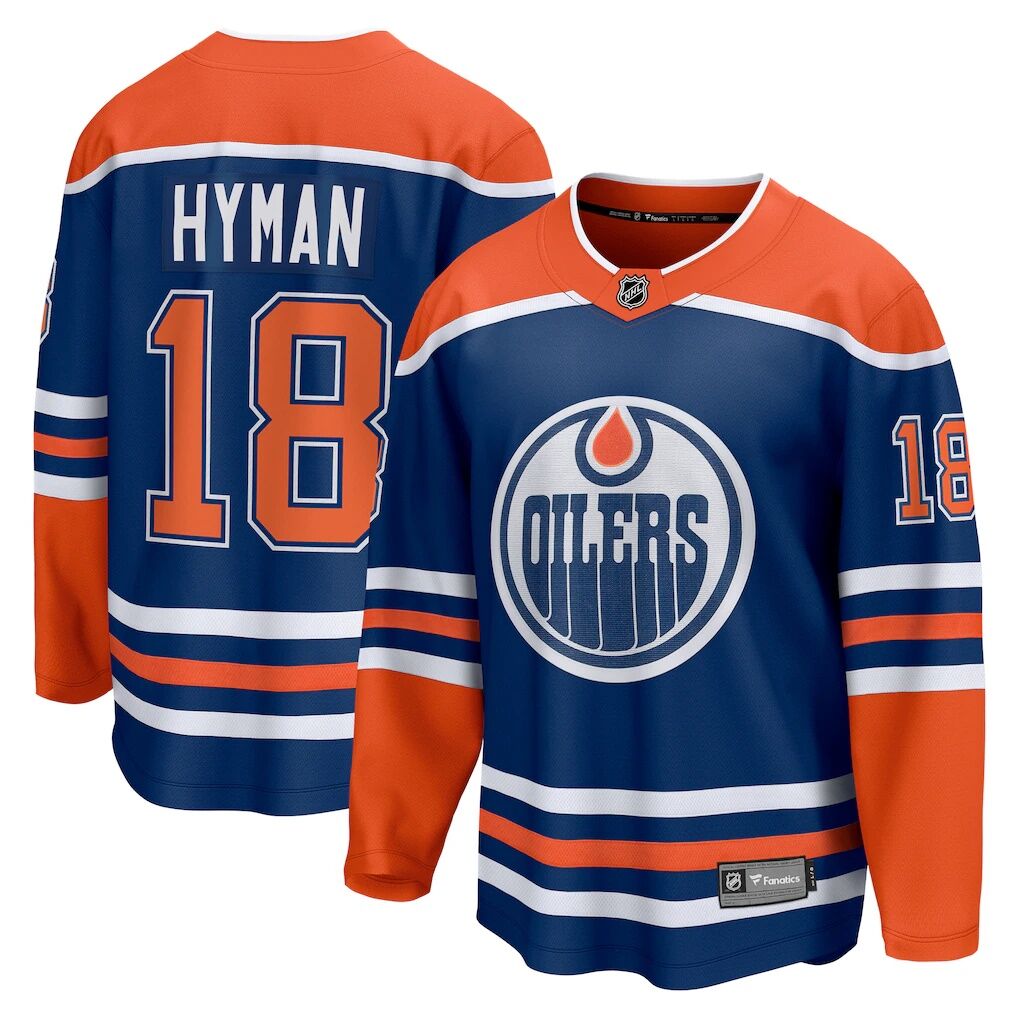 Zach Hyman Edmonton Oilers Fashion7 Home Breakaway Player Jersey - Royal