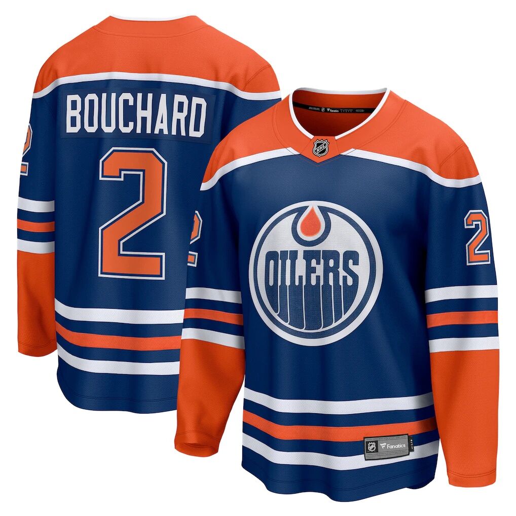 Evan Bouchard Edmonton Oilers Fashion7 Home Breakaway Player Jersey - Royal