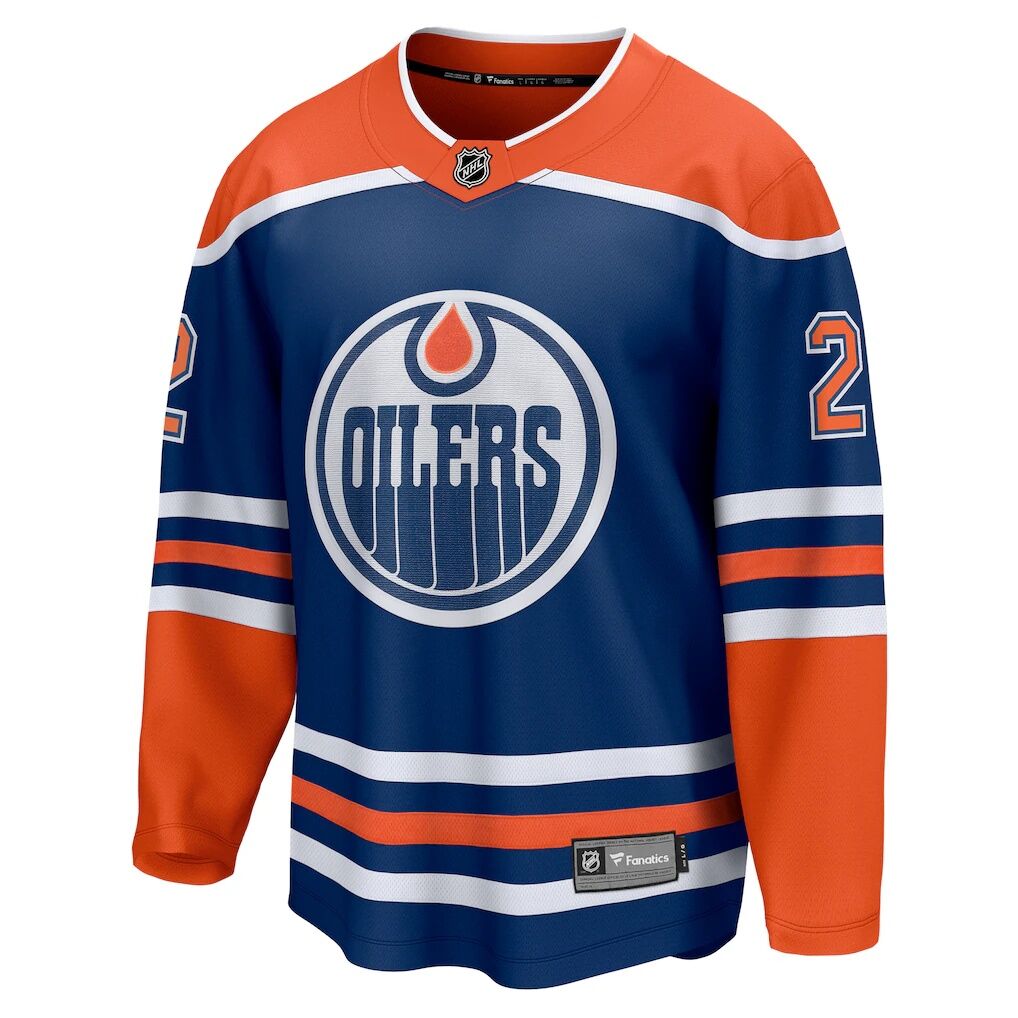 Evan Bouchard Edmonton Oilers Fashion7 Home Breakaway Player Jersey - Royal