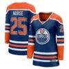 Darnell Nurse Edmonton Oilers Fashion7 Women's Home Breakaway Player Jersey - - Front View