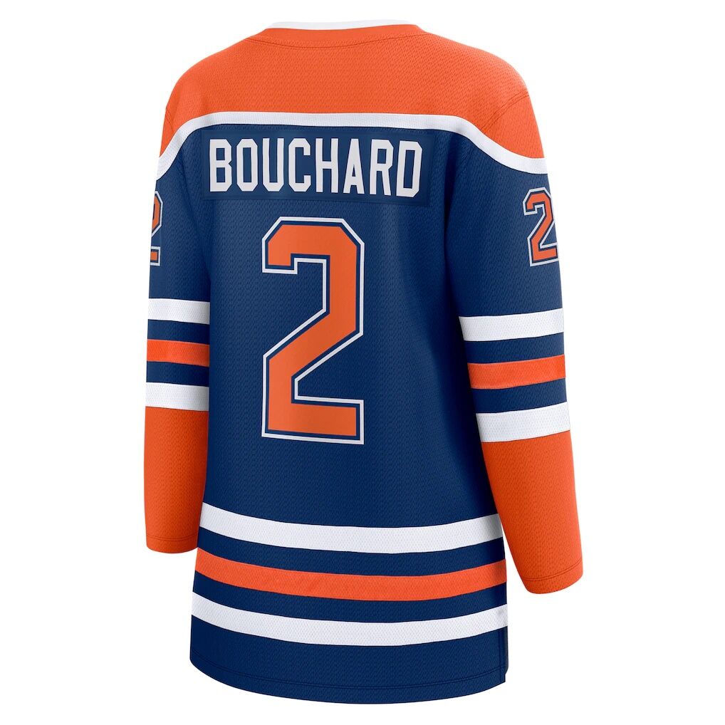 Evan Bouchard Edmonton Oilers Fashion7 Women's Home Breakaway Player Jersey - Royal