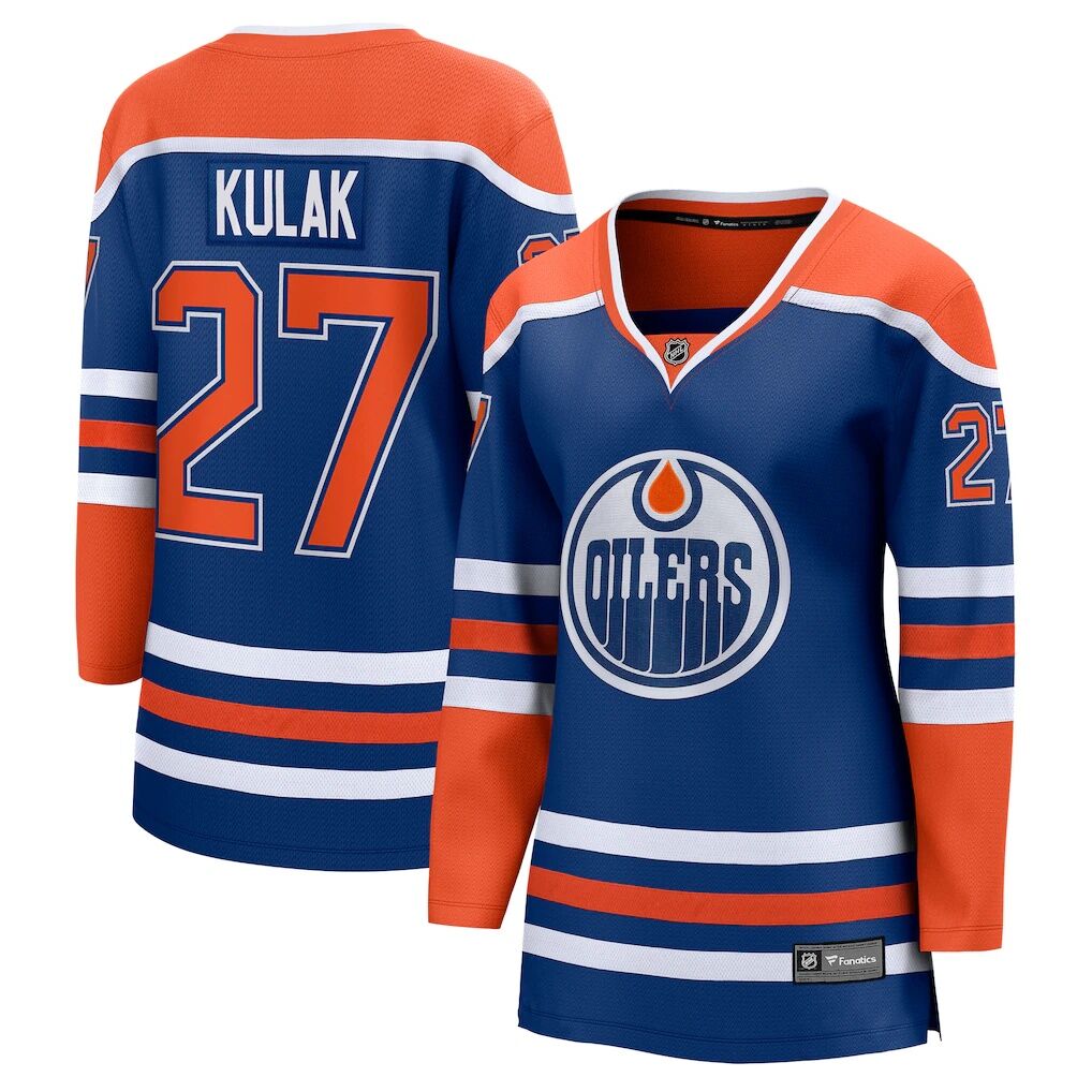 Brett Kulak Edmonton Oilers Fashion7 Women's Home Breakaway Player Jersey - Royal