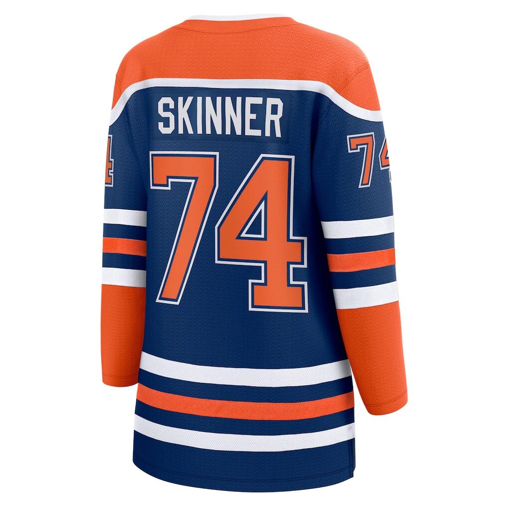 Stuart Skinner Edmonton Oilers Fashion7 Women's Home Breakaway Player Jersey - Royal