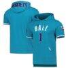 LaMelo Ball Charlotte Hornets Pro Standard Name & Number Short Sleeve Pullover Hoodie - Teal - Front View