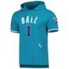 LaMelo Ball Charlotte Hornets Pro Standard Name & Number Short Sleeve Pullover Hoodie - Teal - Side View