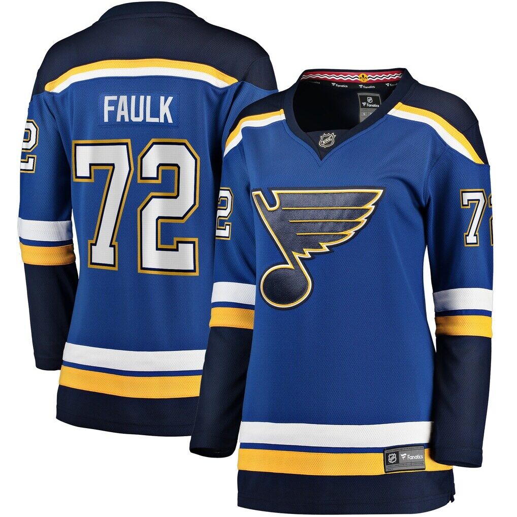 Justin Faulk St. Louis Blues Fashion7 Women's Home Breakaway Player Jersey