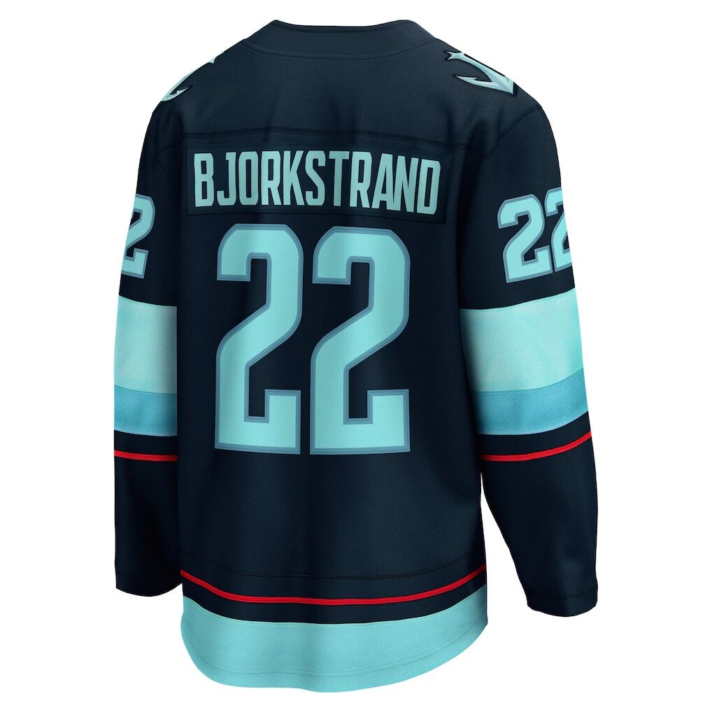 Oliver Bjorkstrand Seattle Kraken Fashion7 Home Breakaway Player Jersey - Deep Sea Blue