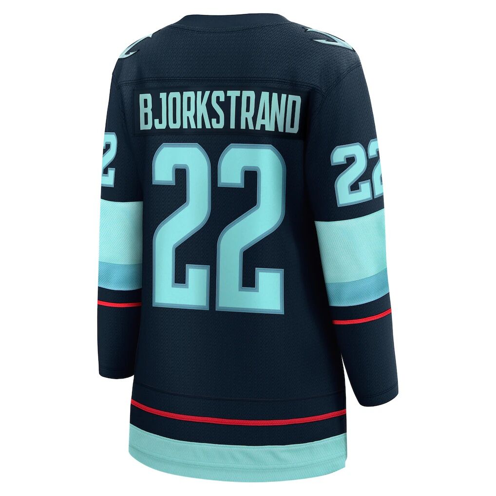 Oliver Bjorkstrand Seattle Kraken Fashion7 Women's Home Breakaway Player Jersey - Deep Sea Blue
