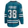 Mario Ferraro San Jose Sharks Fashion7 Home Breakaway Player Jersey - Teal - Detail View