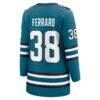 Mario Ferraro San Jose Sharks Fashion7 Women's Home Breakaway Player Jersey - Teal - Detail View