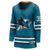 Mario Ferraro San Jose Sharks Fashion7 Women's Home Breakaway Player Jersey - Teal - Side View