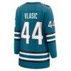 Marc-Edouard Vlasic San Jose Sharks Fashion7 Women's Home Breakaway Player Jersey - Teal - Detail View