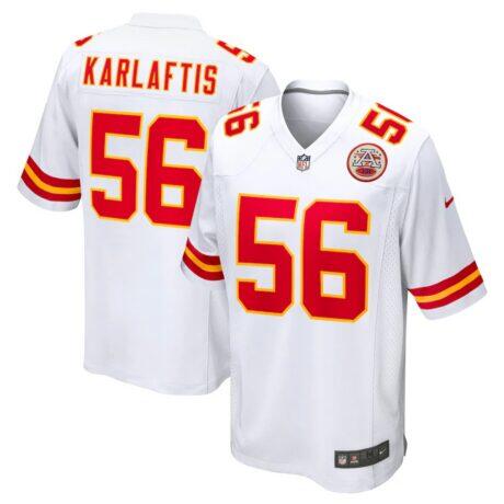 George Karlaftis Kansas City Chiefs Nike Away Game Player Jersey - White - Front View