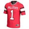#1 Ball State Cardinals GameDay Greats Youth Endzone Football Jersey - Cardinal - Side View