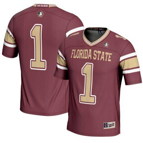 #1 Florida State Seminoles GameDay Greats Youth Endzone Football Jersey - Garnet - Front View