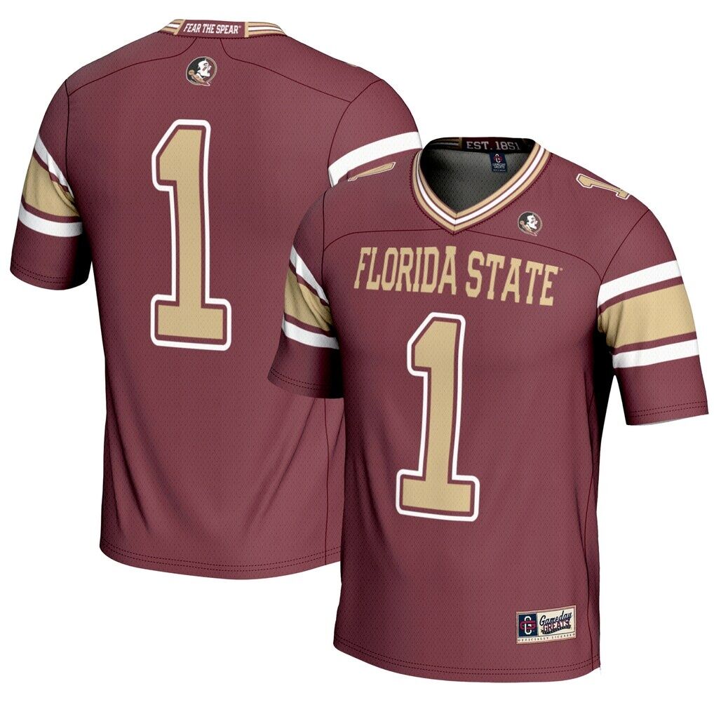 #1 Florida State Seminoles GameDay Greats Youth Endzone Football Jersey - Garnet