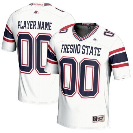 Fresno State Bulldogs GameDay Greats Youth NIL Pick-A-Player Football Jersey - White - Front View