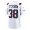 Rhamondre Stevenson New England Patriots Nike Game Player Jersey - White - Detail View