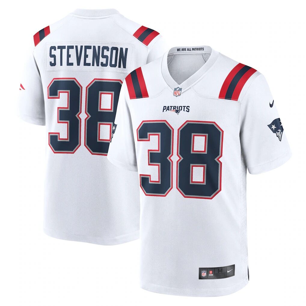 Rhamondre Stevenson New England Patriots Nike Game Player Jersey