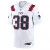 Rhamondre Stevenson New England Patriots Nike Game Player Jersey - White - Side View
